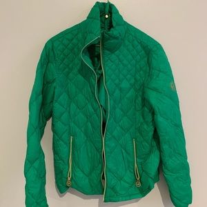 Michael Kors green puffer jacket